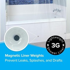 Clear Mildew Resistant Lightweight PEVA Shower Curtain Liner (70″ x 72″)