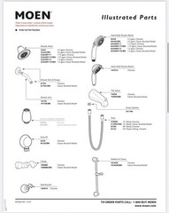 READ DESCRIPTION MOEN Commercial Chrome Posi-Temp Handheld Shower 30” Slide Bar