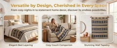 Premium Ecuador Alpaca Wool Blanket Handmade Andean Warm Sofa Bed Throw