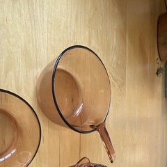 Corning ware Visions Amber Glass 5-Piece Saucepan Set Gas/Electric 1.5L no lid
