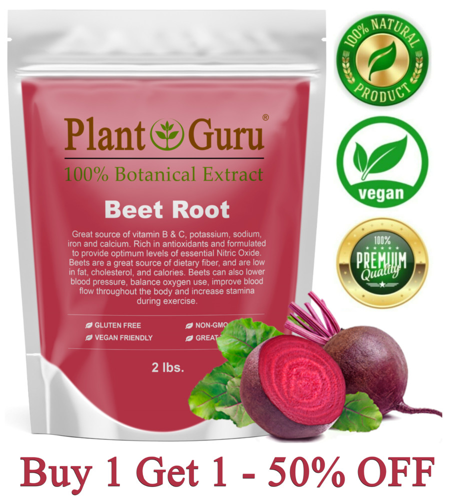 Red Beet Root Powder 2 lb. Beta Vulgaris Non-GMO Nitric Oxide Extract Super Food