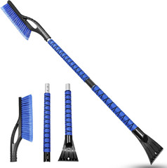 42.2in Snow Brush Ice Scraper Car Windshield Foam Grip Blue