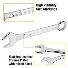 Trades Pro Sae And Metric Wrench Set 22 Piece Open And Box End 12 Point 15 Degre