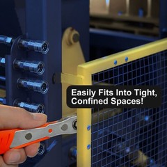 Ratcheting Right Angle Screwdriver Hex Drive 90 Degree Offset + 10pc Bits Set!