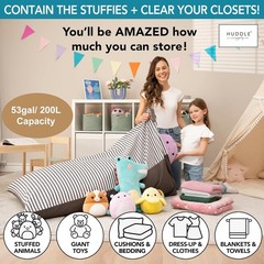 Original Stuffed Animal Bean Bag for Storage(No Filler) for Kids Teens & Adults