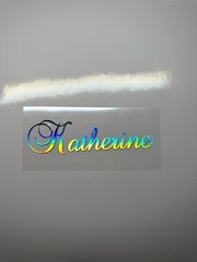 Holographic Name Personalized Decal Sticker, Custom Vinyl Lettering Text decal