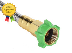 3 Feet Heavy Duty Stainless Steel Short Garden Hose, Metal Water Hose