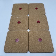 Pimpernel Cork-Backed Pansy Coasters 4.25” England New In Box Set Of 6