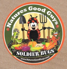 Natures Good Guys Soldier Bugs – Paper Sticker 3.5″ Round Durable