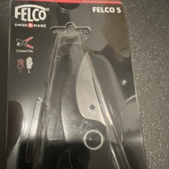 FELCO 5 Swiss Made Standard Pruning Shears 25mm Steel Blade Red/Black