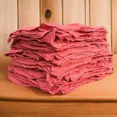 100% Cotton X-Large 15×15 Red Shop Towels Multiple Pack, Quality Cleaning Rags