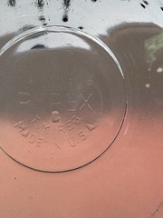 Great Vintage PYREX Double Boiler Clear Glass With Both Lids & Stainless Steel