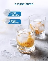 Ice Maker Countertop 26.5 Lbs 24 Hrs 8 Bullet Cubes 6 Mins Self Cleaning