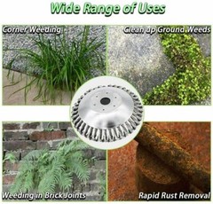 8” Steel Wire Wheel Brush Cutter Weed Eater Trimmer Head with Adapter Kit