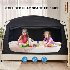Privacy Blackout Tent for Adults Kids Sunproof Portable Bed Canopy Mesh Windows
