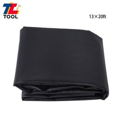 13X20 FT Pond Liners 20 Mil Waterproof Fish Liner For Water Garden HDPE Black