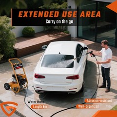 3950 PSI Gas High Pressure Washer 5 Nozzles Gas Powered Washer 2.6 GPM 212cc