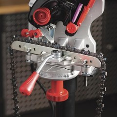 Professional Compact 120-Volt Bench Grinder, Universal Saw Chain Sharpener, for