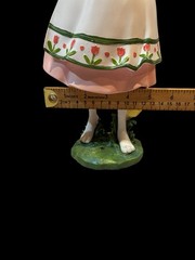 Bunny Girl Figurine 15.5in Holding Flowers Spring Summer Statue Decor NEW Gift