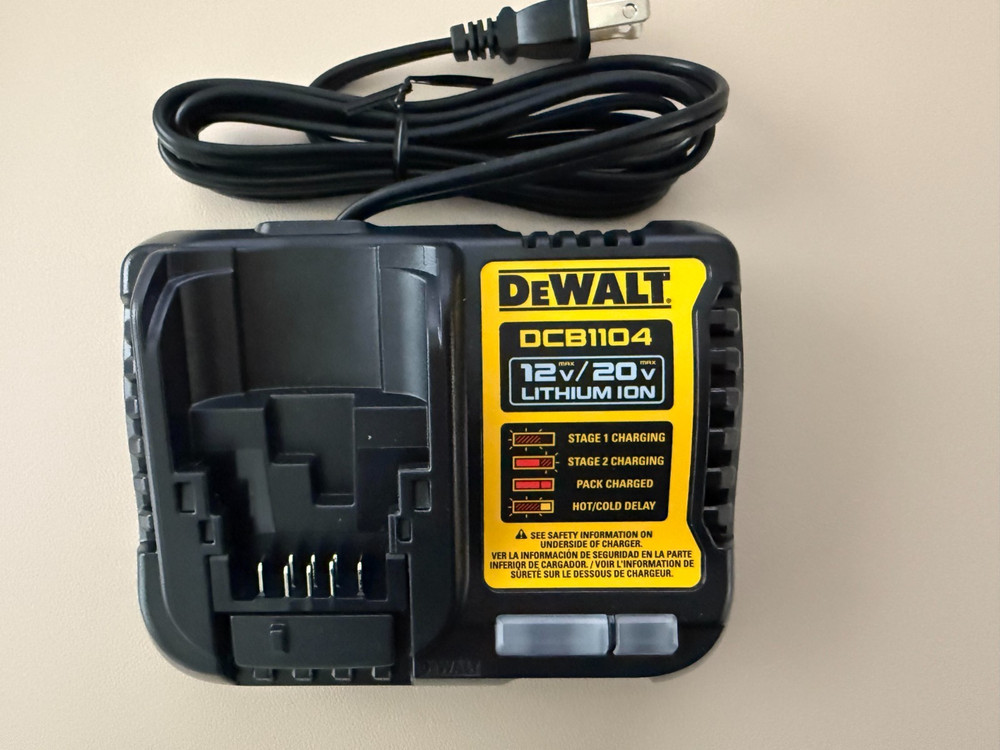 Genuine Dewalt DCB1104 4-Amp 12V / 20V / 60V Li-ion120V AC Battery Charger OB