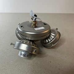 Concord 3 light turtle ceiling fan light kit Satin Nickel Silver New