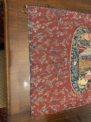Vintage Tapestry The Lady & The Unicorn 26.5”x 46” Medieval Unfinished & Unframe