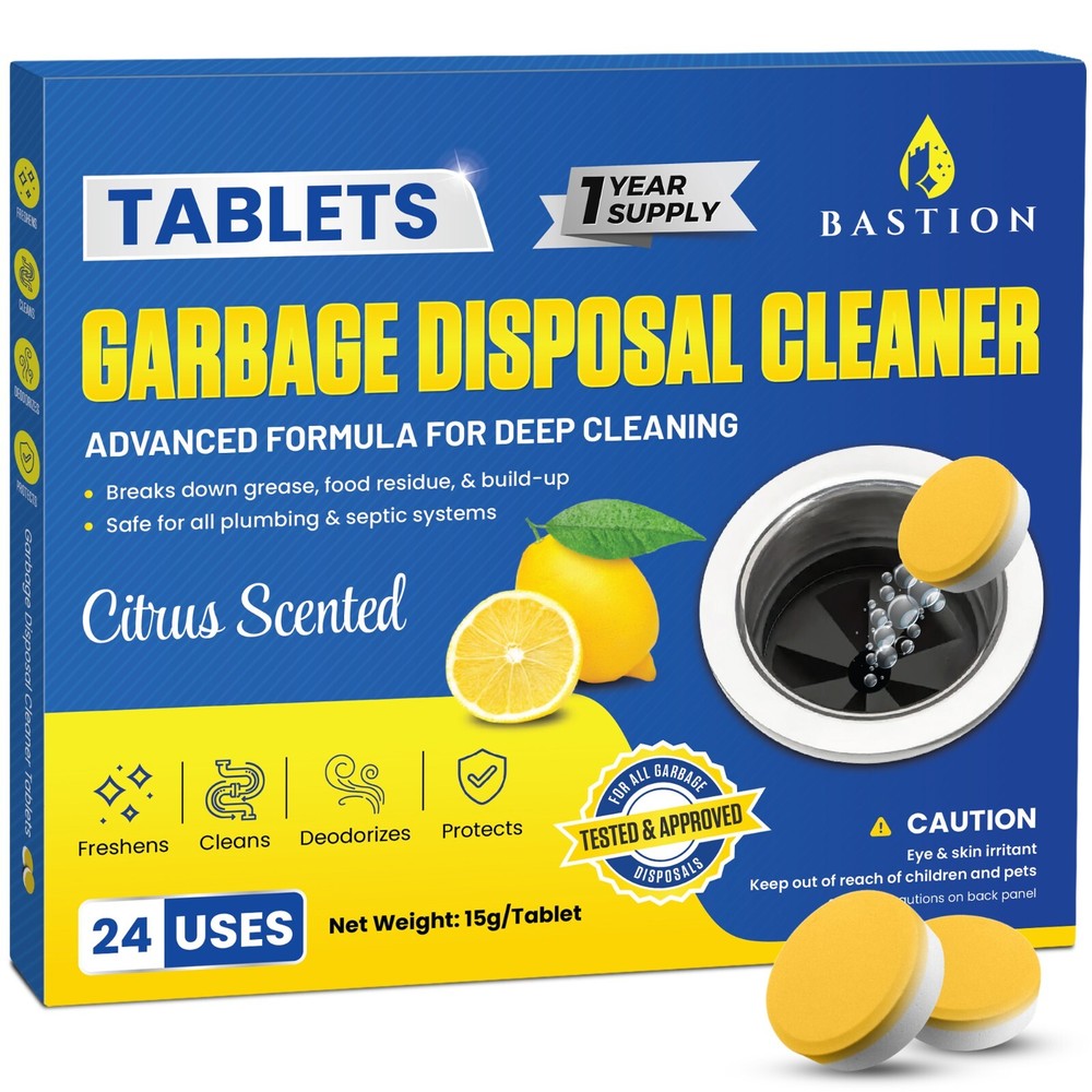 Foaming Garbage Disposal Cleaner Deodorizer Tablets – 24 Pack (1 Year Supply)