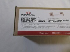 Design House Double Post Metal Toilet Paper Holder in Satin Nickel/Silver