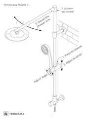 Polaris 3 Rain Shower Set, 3-setting Handheld Shower, Brushed Nickel