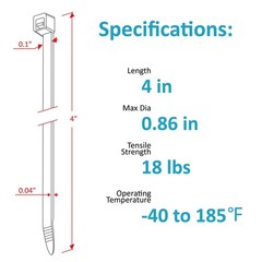 Zip Ties 4 inch (200 Pack), Small with 18 lb 4″ Black