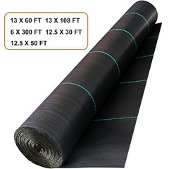 VEVOR Driveway Fabric Stabilization Geotextile Fabric 5 Sizes Underlayment Black