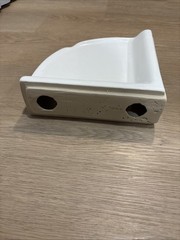 Bright White Ceramic Corner Shower Shelf Ledge 8.5 in Mexico