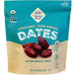Sunny Fruit Organic Whole Dried Pitted Dates, 48 oz, FRESH – SHIPS SAME DAY