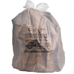 Plasticplace 55-60 Gallon Compostable Trash Bags- Black, Case of 35 Garbage Bags