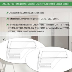 [2 Pack] 240337103 Refrigerator Crisper Drawer Bin for Frigidaire Kenmore (Read)