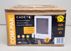 Cadet Com-Pak CSC101W 1000W 120V 3415 BTU Fan Forced Wall Heater White 67549 New