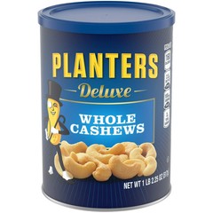 PLANTERS Deluxe Salted Whole Cashews,Plant Based Protein, 18.25 oz Free Ship