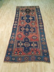 4.6 x 10.7 Orange Semi Antique Caucasian Yuruk Runner 72293