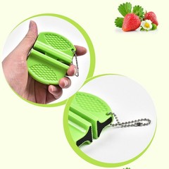 1pc Mini Ceramic Rod Tungsten Steel Knife Sharpener Two-stage Butterfly Type