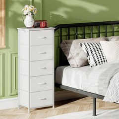 Tall Dresser with 5 Drawers Storage Organizer Chest of Drawers for Bedroom