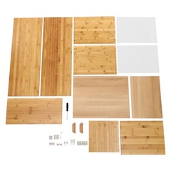Kitchen Pantry Cabinet, Wall Mount or Countertop Sideboard with Glass Doors,