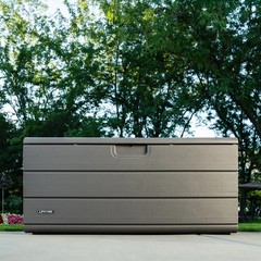 Lifetime 170 Gallon Resin Deck Storage Box w/ Lockable Latch Outdoor Container