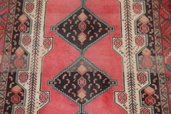 Vintage Pink Traditional Area Rug 5×11 Hand-knotted Wool Geometric for Any Room