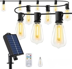 ST38 LED Outdoor Solar Powered String Lights for Patio Yard Porch Party Decor