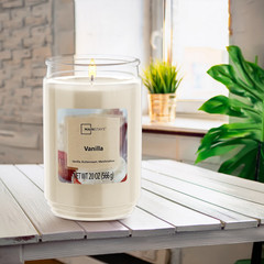 Mainstays vanilla scented single-Wick Large Glass Jar candle 20 oz…