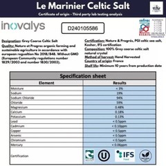 Light Grey Celtic Sea Salt Natural No Additives Hand Harvested Resealable Bag