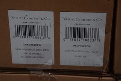 Visual Comfort Maverick II 52″ Modern White w/White Blade Ceiling Fan 3MAVR52RZW