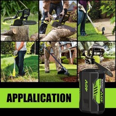 8.0Ah Battery 40 Volt for Ryobi 40V Lithium OP40602 Battery with LED / Charger