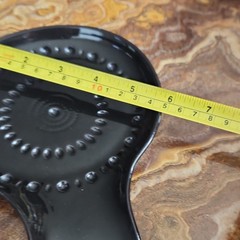 Ciroa Chef’s Kitchen Black Stoneware Spoon Rest Modern Solid Less Than 10 in