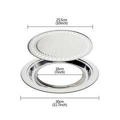 Saim Korean BBQ Grill Pan,Stainless Steel Non-Stick Roasting Smokeless Barbec…